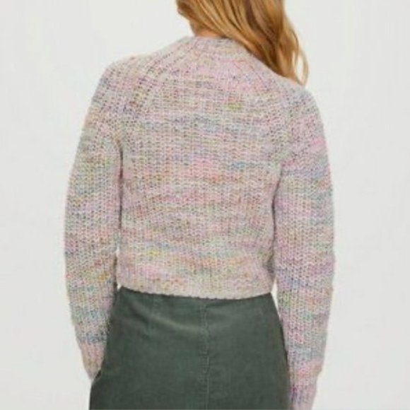 Aritzia Wilfred Free Retrograde Multicolor Knit Cropped Sweater - Picture 6 of 6